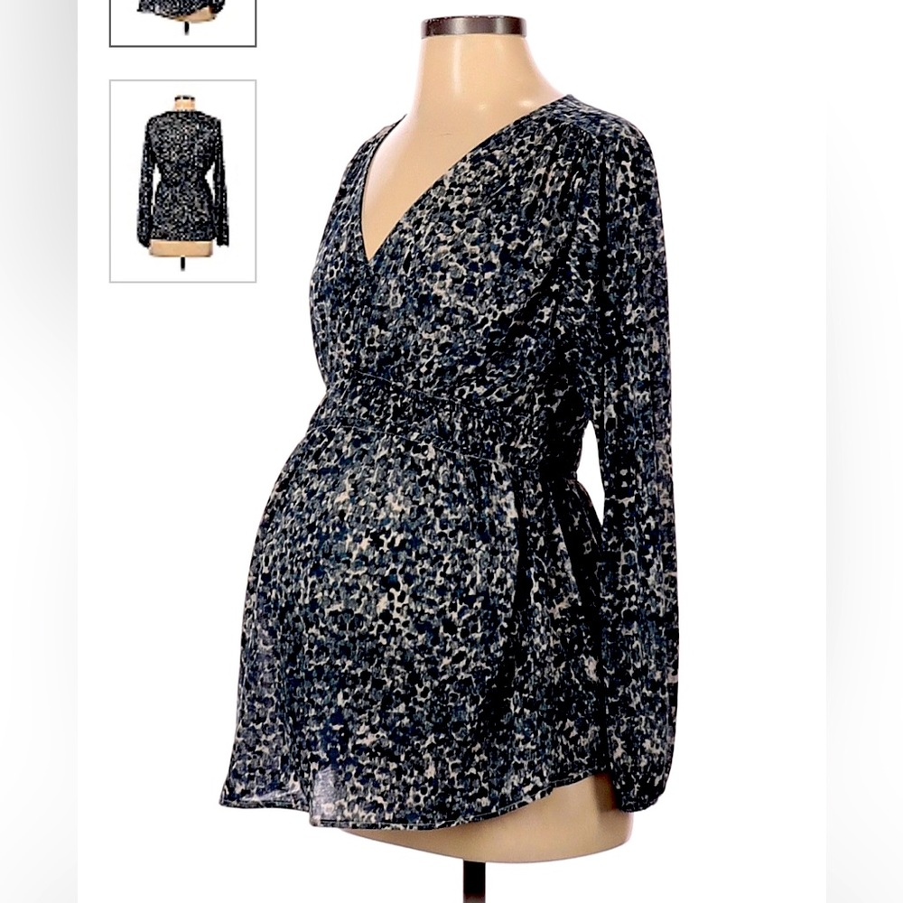 Long sleeve maternity blouse